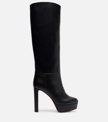 بوت للركبة بلاتفورم من الجلد Loo 130 | Christian Louboutin