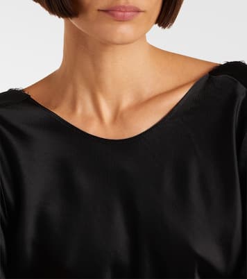 Barb draped satin top | Leset