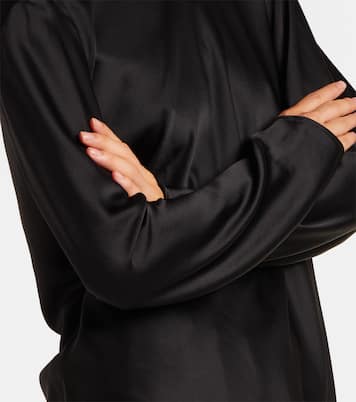 Barb draped satin top | Leset
