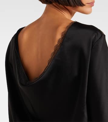 Barb draped satin top | Leset