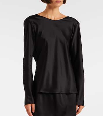 Barb draped satin top | Leset