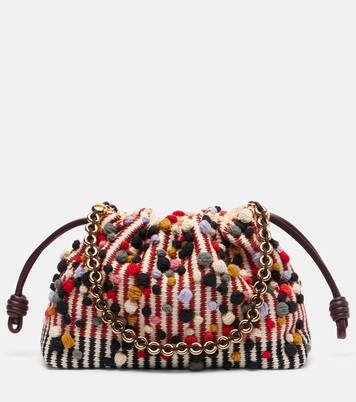 Flamenco Medium knitted clutch | Loewe
