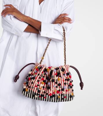 Flamenco Medium knitted clutch | Loewe