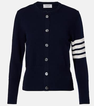 4-Bar intarsia virgin wool cardigan | Thom Browne