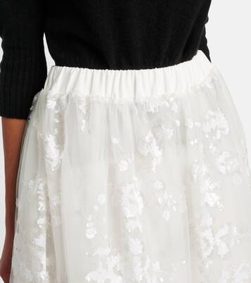 Sequined tulle midi skirt | Simone Rocha