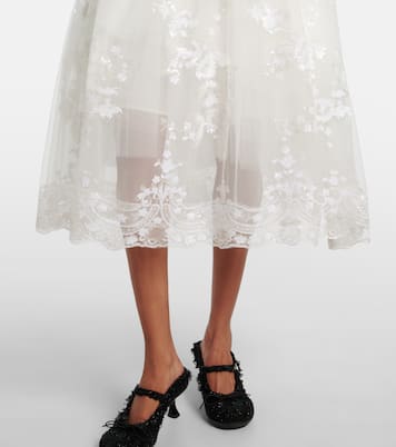 Sequined tulle midi skirt | Simone Rocha