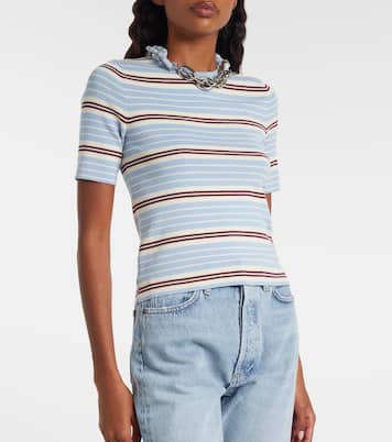 Chain-detail silk and cotton-blend top | Rabanne