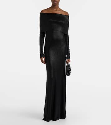 Off-shoulder maxi dress | Balenciaga