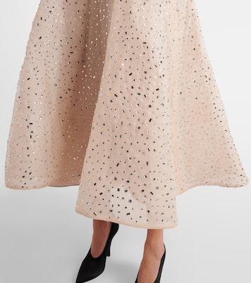 Belted embellished cocktail dress | Monique Lhuillier