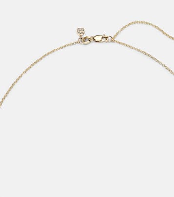 Collar con colgante The Lovers Tarot Card de oro de 14 ct con rubíes y diamantes | Sydney Evan