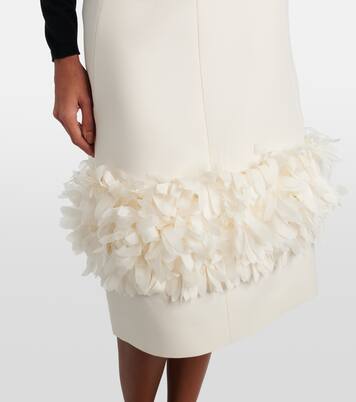 Midirock Petal aus Wolle und Seide | Toteme