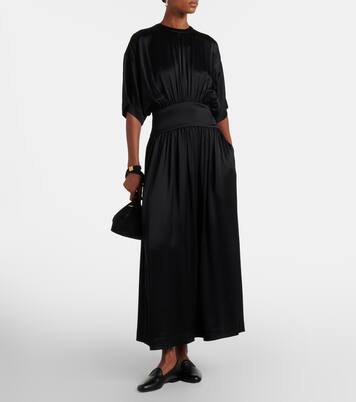 Silk and cotton satin T-shirt dress | Toteme