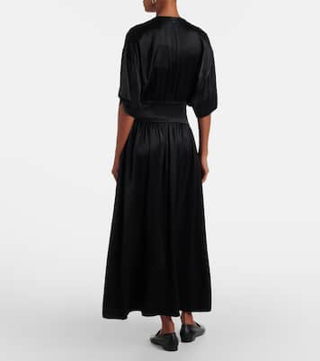 Silk and cotton satin T-shirt dress | Toteme