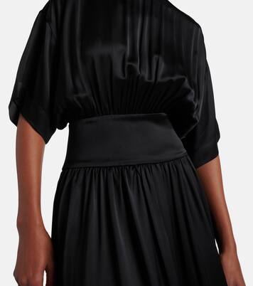 Silk and cotton satin T-shirt dress | Toteme