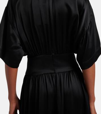 Silk and cotton satin T-shirt dress | Toteme