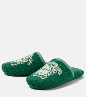 Medusa cotton terry slippers | Versace Home