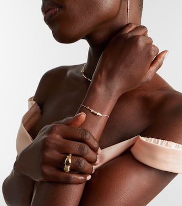 Marlin 9kt gold chain bracelet with diamonds  | Yvonne Léon