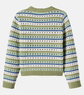 Embroidered striped cotton sweater | Stella McCartney Kids