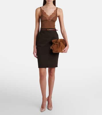 Bucket Bag Jamie Small aus Veloursleder | Saint Laurent