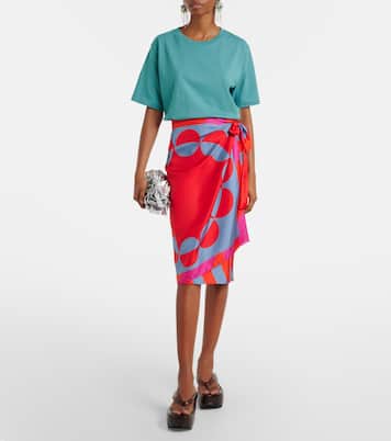 Bedruckter Wickelrock aus Seide | Dries Van Noten