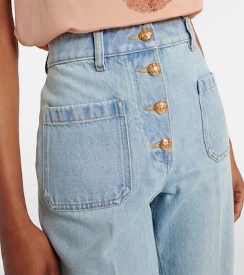 جينز بقصة مستقيمة وخصر مرتفع | Valentino