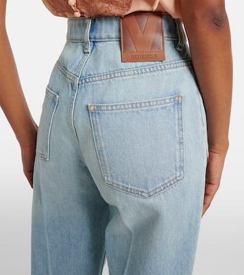 جينز بقصة مستقيمة وخصر مرتفع | Valentino