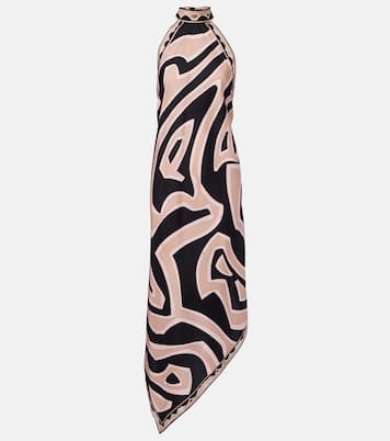 Labirinto halterneck silk twill midi dress | Pucci