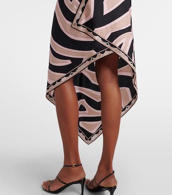 Labirinto halterneck silk twill midi dress | Pucci