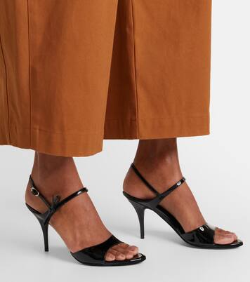 Avenue Bow patent leather sandals | Balenciaga