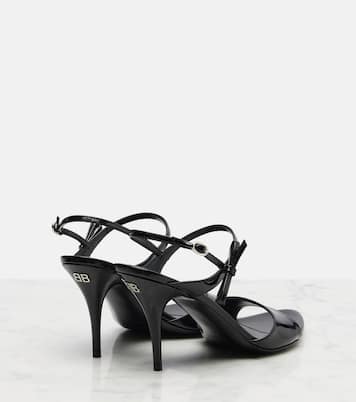 Avenue Bow patent leather sandals | Balenciaga