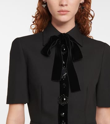 Virgin wool midi dress | Prada