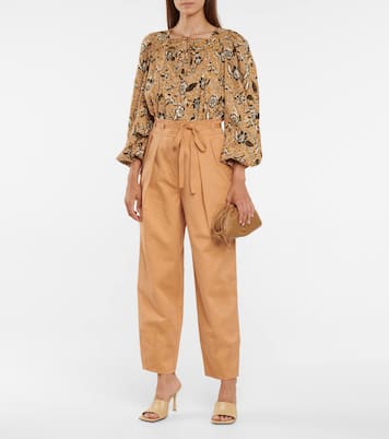 Blusa Issa de algodón estampada | Ulla Johnson