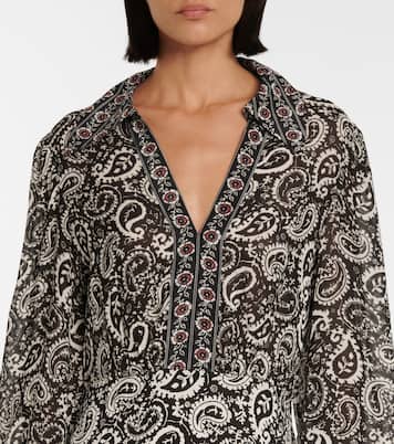 Miniabito Indy in seta con stampa paisley | Rixo