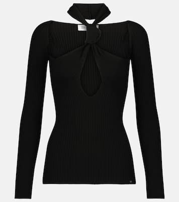 Halterneck cutout ribbed top | The Attico