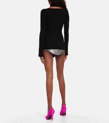 Halterneck cutout ribbed top | The Attico