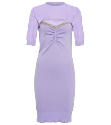 Vestido mini de lana virgen con abertura | Stella McCartney