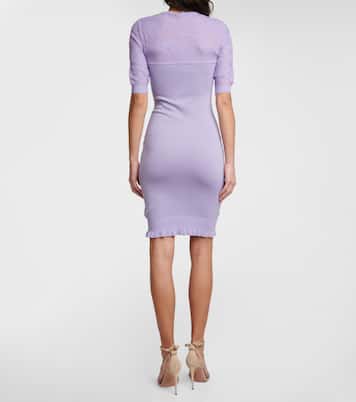 Vestido mini de lana virgen con abertura | Stella McCartney