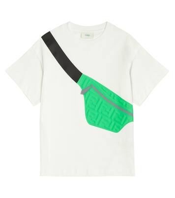 프린트 코튼 저지 티셔츠 | Fendi Kids