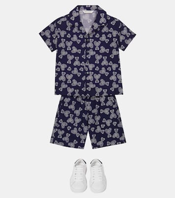 Camisa de algodón con oso de peluche | Palm Angels Kids