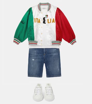 Bomberjacke aus Satin | Dolce&Gabbana Kids