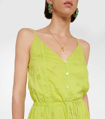 Robe midi Madelyn en coton à broderie anglaise | Velvet