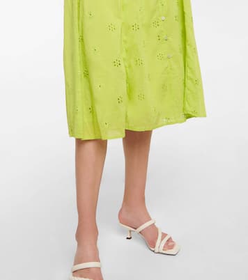 Robe midi Madelyn en coton à broderie anglaise | Velvet
