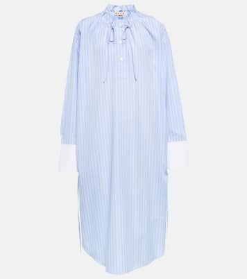 Robe chemise en coton à fines rayures | Marni