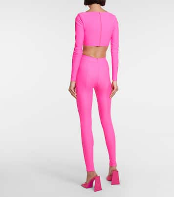 Twisted cutout jersey crop top | Alex Perry