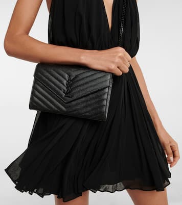 Portafoglio Cassandre in pelle con tracolla | Saint Laurent