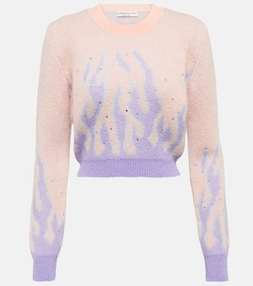 Jersey mezcla de mohair en jacquard | Alessandra Rich