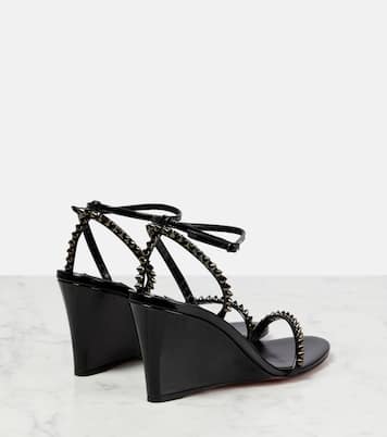 So Me 85 leather wedge sandals | Christian Louboutin