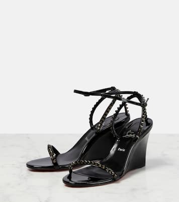 So Me 85 leather wedge sandals | Christian Louboutin