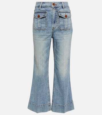 Cropped Flared Jeans Raie | Zimmermann