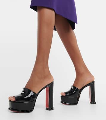 Mules Amali de charol con plataforma | Christian Louboutin